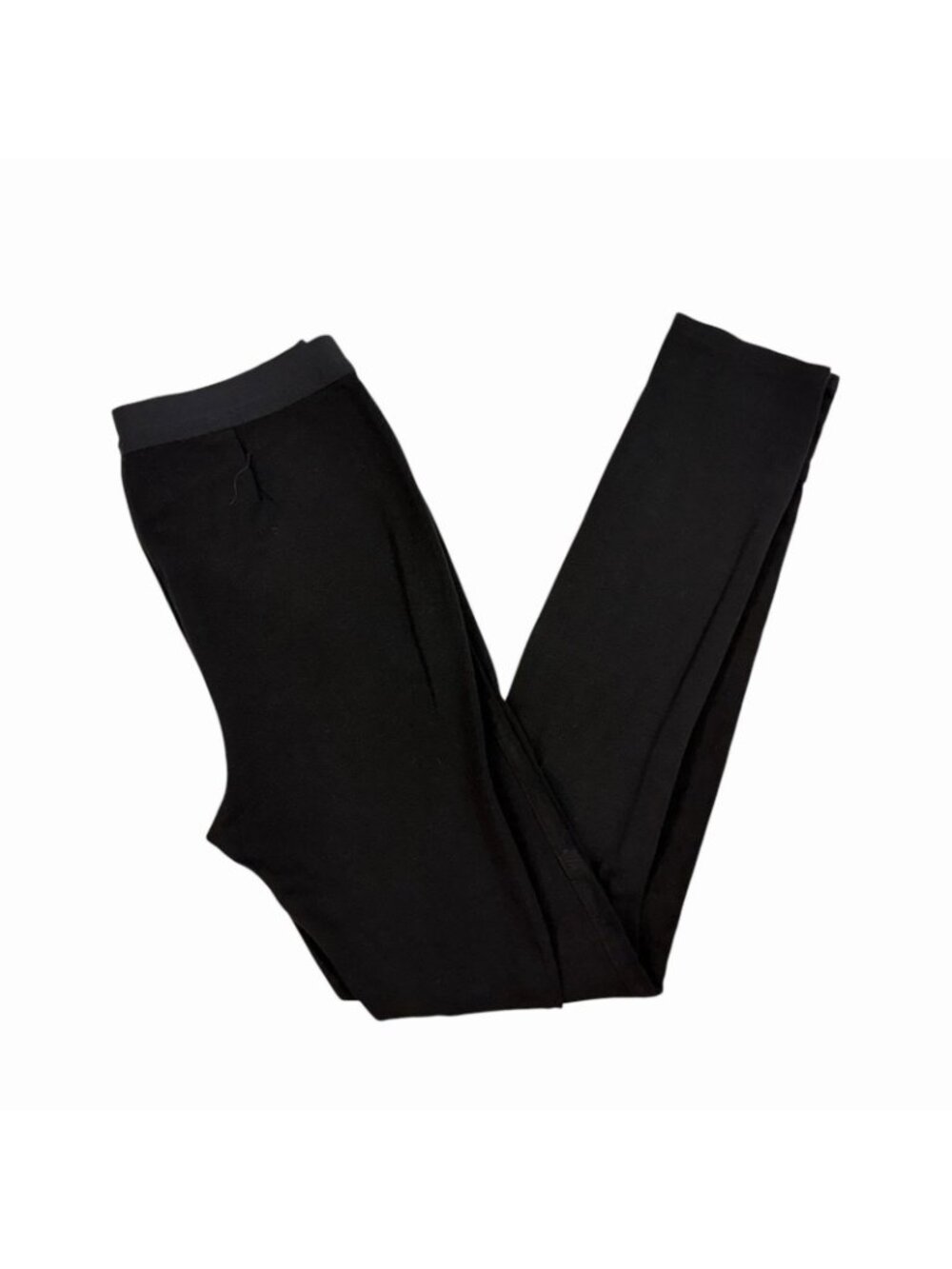 Eileen Fisher Lamb Suede Legging Pants Size XS Black Skinny Pull On Panel Seamed - Picture 3 of 10